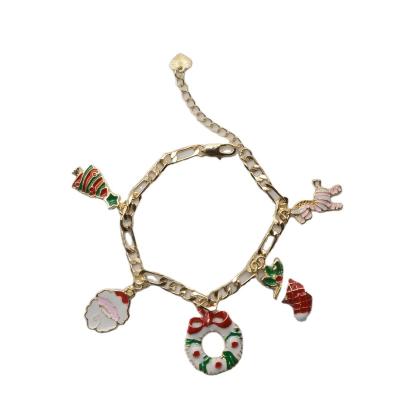 China FASHIONABLE Women Girls Gift Chain Santa Claus Christmas Charm Bracelets for sale