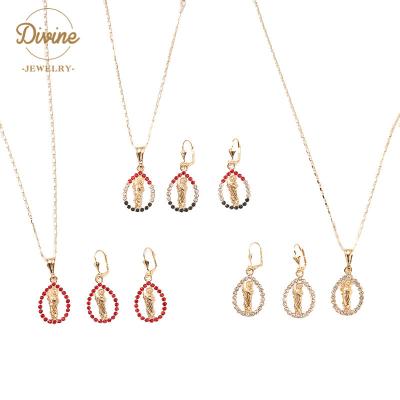 China Religious Wholesale Various Styles Rose Gold Plated Religious Jewelry Sets Necklace for sale