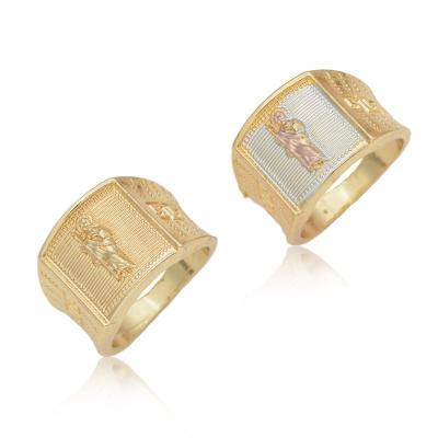 China Luxury Gold Plated Rings Factory Made Religious Jewelry Vintage Original Judas 18k for sale