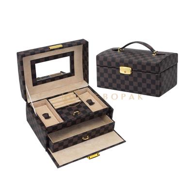 China Jewelry Packaging Display Hot Selling Product Jewelry Case For Travel Travel Jewelry Suit Case Luxury Jewelry Travel Case for sale