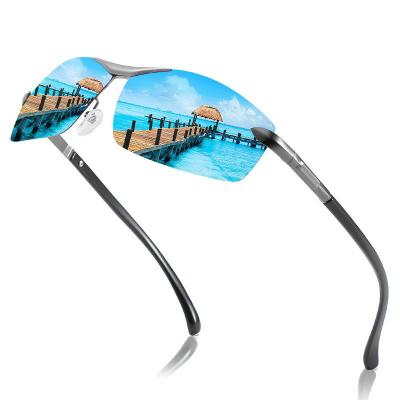 China New Anti-fog Men's Polarized Sunglasses Color Changing Sunglasses Shine Film Series 407 Driver's Mirror Fishing Mirror Square Glasses for sale