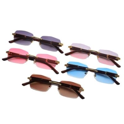 China 2021 High Quality Brand Metal Diamond Cut Sunglasses Luxury Men's Sunglasses for sale