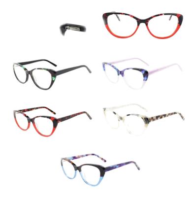 China Fashionable wholesale custom made spectacle Vintage eye glasses glass frames men women eyewear fashion Acetate optical eyeglasses frame for sale