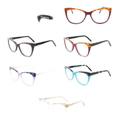 China Wholesale Fashion Trendy Custom Wholesale Fashion Acetate Glass Eyewear Frames Men Women Glass Eye Vintage Spectacle Glasses Frame for sale