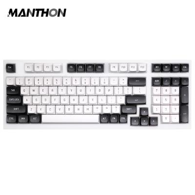 China Computer Keyboard GKS WOB ARC PBT Doubleshot Keytop For Diy Gaming Keyboard CSA Mechanical Profile For BM60 BM68 BM80 BM65 Black White Keytop for sale