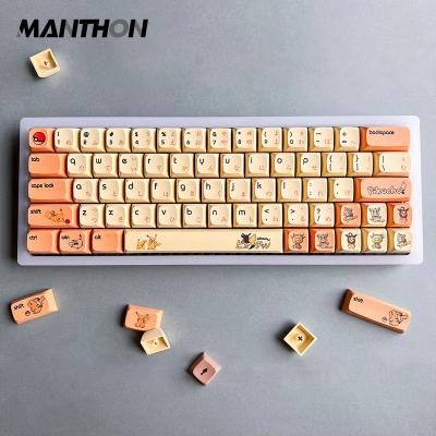 China Computer Keyboard OEM Profile 131 PBT Sublimation Pikachu Key Top Keycaps Set XDA Profile-Japanese PBT Dye Subbed Keycaps for sale