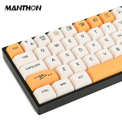 China Computer Keyboard GTSP 140-Key Honey Milk PBT Keycaps XDA 65 Percent TKL For 100 Percent 60% Mechanical Gaming Keyboard DIY Custom Keycap for sale