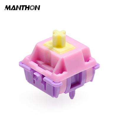 China EQUALZ Anti-Ghosting Banana Split Switch For Mechanical Keyboard 62g Linear Pre-Lube Axis Macho 5 Pins Customize Gold Plated Spring Switches for sale