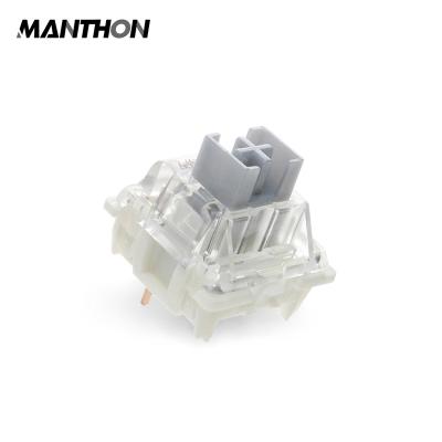 China Anti-ghosting pro Gateron SMD silver switch with factory lubrication 3pins for gaming keyboard mechanical switches for sale