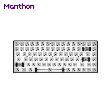 China Anti-ghosting Newest 75% Wholesale 84 Key CNC Metal Keyboard Case Aluminum Mechanical Kit for sale