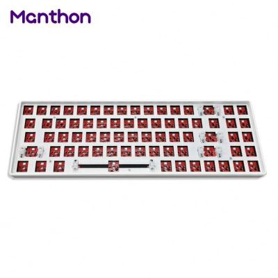 China Custom Cheapest Anti-ghosting PCB RGB Switches Case Split ABS Plastic With Stablizers DIY 72 Keys Hot Swapable Mechanical Keyboard for sale