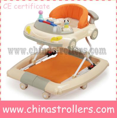 China New Design CE Plastic Steel Certificate Cloth Baby Walker With Music for sale