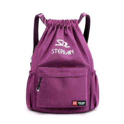 China Shoulder drawstring backpack football pattern rucksack oxford suction string bag outdoor anti-theft waterproof sport gym bag for sale