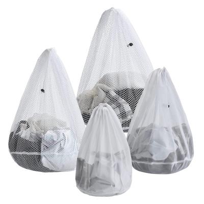 China Durable Eco-friendly Household Bra Underwear Sock Clothes Hotel Sheet Quilt Blanket Thickened Drawstring Mesh Laundry Bags Large Storage Bag for sale