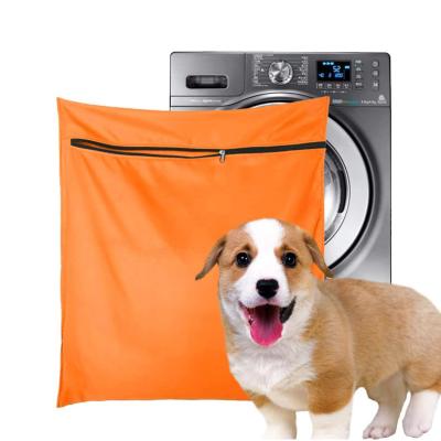 China Durable Eco-Friendly Jumbo Size Safely Stops Pets Hair Blocking Washing Machine Printing Embroidered Pet Laundry Bags For Dog Cat Horse for sale