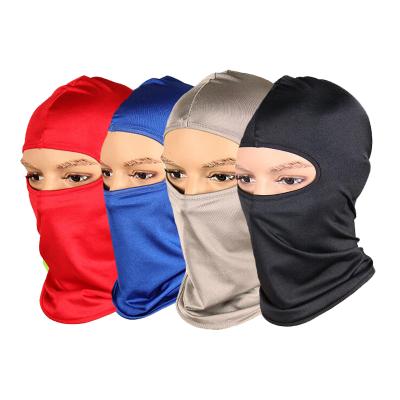 China High quality lycra fabric facekini motorcycle balaclava silk mask helmet full face neck cover scarf warmer key hole windproof skiing one for sale