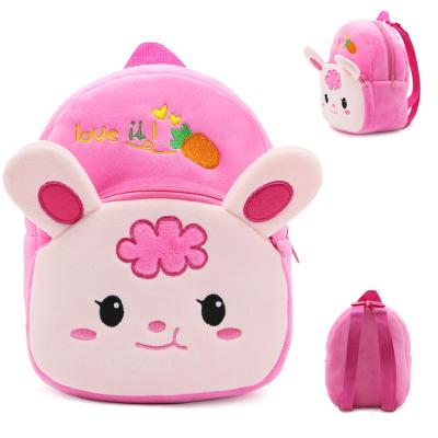 China Custom Plush Kids Backpack Cute Rabbit Backpack Gift Bag for sale