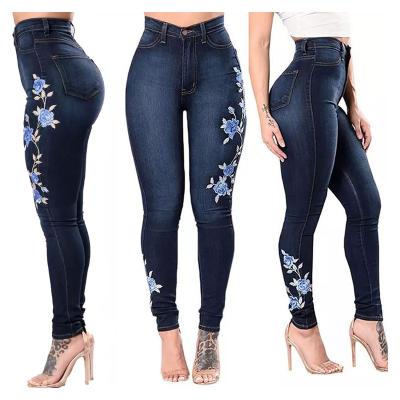 China Customized Hot Selling High Waisted Haisen Cotton Long Fashion Multi-button Skinny Denim Pants Breathable Straight Pants For Women for sale