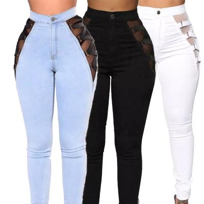 China Wholesale Factory Size Haisen Breathable Women Jeans Skinny Denim Pants High Slim Jeans Blue Denim Pencil Pants Stretch Women Ripped Jeans for sale