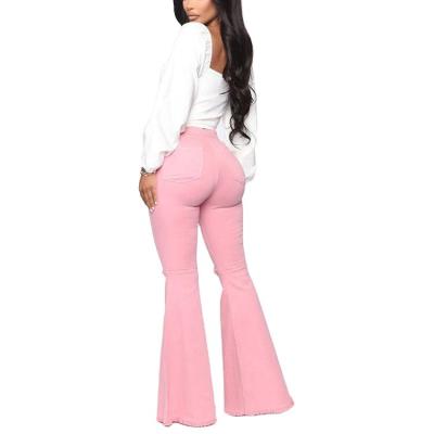 China Haisen Ins Europe America Solid Color Breathable Loose Fit Pink Pants High Waist Vintage Rim Hot Friend Loose Jeans for sale