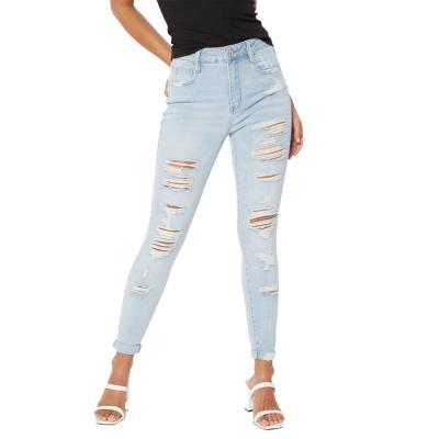 China Haisen Breathable Jeans Clothing Wholesale Casual High Quality Ladies Jeans Slim Fit Straight Denim Pants High Waisted Jeans For Women for sale