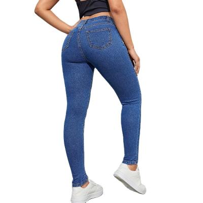 China Haisen Brand Breathable Fashion Ripped Hole Stretch Pants Full Length Pencil Pants Low Rise Blue Jeans Women Skinny Jeans for sale