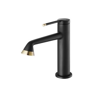 Chine Mélangeur froid-chaud en laiton de l'eau de salle de bains de Matt Black Basin Mixer Faucet à vendre