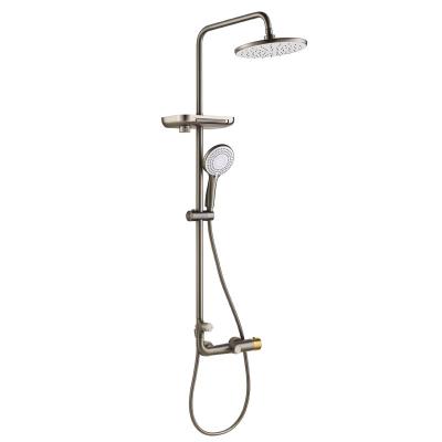 China Moderne ronde thermostatische douche wandmontage douche hoofd grijze kleur Te koop