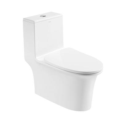 China Sanitary Ware One Piece Toilets Round S Trap Siphonic 736×382×743mm for sale