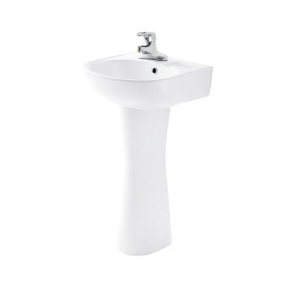 China AP306/AL901 Freestanding Pedestal Basin One Hole Glaze Round Shape for sale