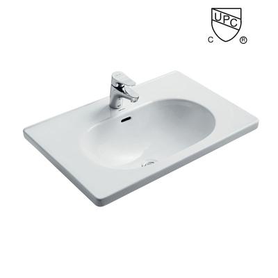 Chine Bassins de main de lavage de plan de travail de vanité d'UPC 705x480x210mm avec le débordement à vendre