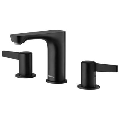 Chine Finition polie par poignée de N23M688BK Matte Black Bathroom Faucet Two à vendre