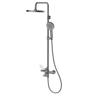 China Arma de sistema montado en la pared del mezclador de la ducha del baño del ABS Grey Color Brass Material en venta