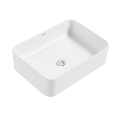 Cina Bacino del ripiano FP46113, lavabo lustrato bianco della toilette di rettangolo in vendita