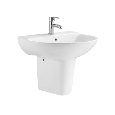 China ARROW Wall Hung Basin With Half Pedestal , Lavatory Semi Pedestal Wash Basin for sale