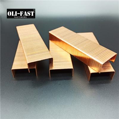 China Flat Carton Staples, Copper Coated for Carton-Closing, Crown 3518 2000pcs/box for sale