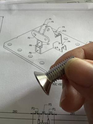 China 304 stainless steel countersunk head hexagon screw bolt Flat head hexagon screw flat cup screw for sale