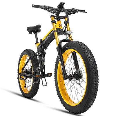 China Alloy Eu Warehouse Drop Shipping Mountain Bike 14.5AH Lithium Battery Aluminum 1000W 48V Smart E Foldable Electric Bicycle 55KM/H for sale