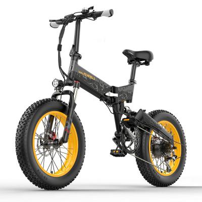 China Aluminum Alloy Eu Warehouse Drop Shipping Adult Bicycle 1000W 65KM Mileage Smart Electric Bike 20 Inch Fat Tire 7 Speed ​​e Bike Foldable for sale