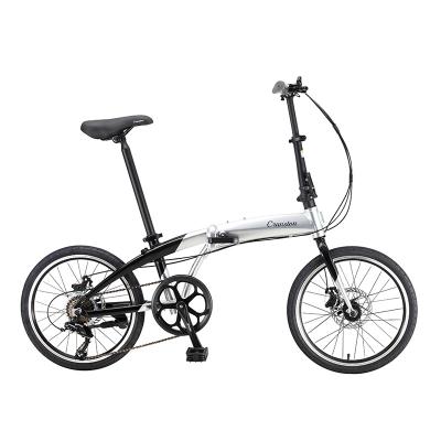 China 2022 steel NEW newly designed aluminum alloy frame bicycle 20 inch folding bicycle 7 speed disc brake folding bike for sale