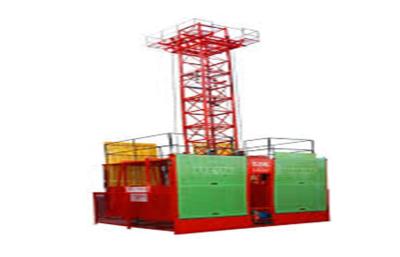 China Single And Double Cage Construction Material Hoist SS100 With Lifting Speed 23.5 m / min for sale