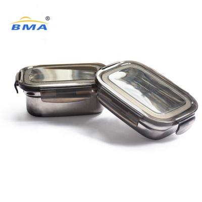 China BMA Logo Sustainable Custom Kids Stainless Steel Silicone Lid Bento Lunch Box for sale