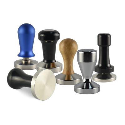 China 49/51/53/58mm Stainless Steel Hand Push Calibrated Coffee Tamper Stand Bartender Tool Coffee Espresso Tamper for sale