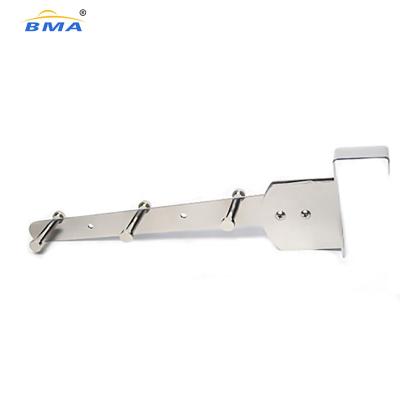 China Durable Stainless Steel 5/6 Hooks Clothes Rack Bag Cloth Coat On Hanger Bathroom Door Hanging Hook Finished for sale