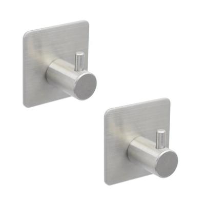 China BMA Sustainable 4 Piece /set Strong Self Adhesive Wall Stainless Steel Towel Hooks for sale