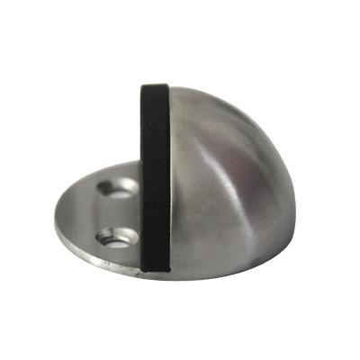 China Shower Door Metal Soft Glass Rubber Half Moon Types Stainless Steel Magnetic Door Stopper With 3m Adhesive for sale