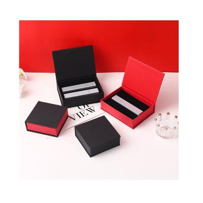 China Color Matching Handmade Black Red With Magnetic Packaging Box With Custom Logo Lining Jewelry Gift Box Packaging for sale