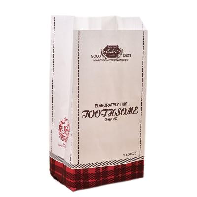 China Food Grade Recyclable Wholesale White Coated Material Oil-proof Bag Bread Packaging Paper Bag With Opp Window Bread Paper Bag for sale