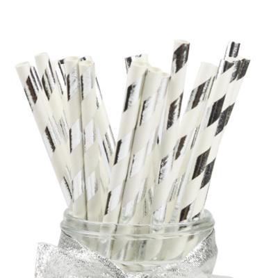 China Eco - Friendly Disposable Drinking Straws Bar Paper Accessories Customized Drinking Paper Straws for sale