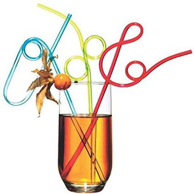 China CLASSIC Creative Mixed Color Design Plastic Straws Juice Milk Beach Bar Plastic Straws for sale